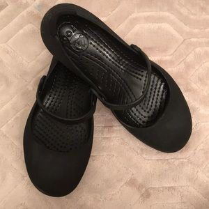 Black babydoll Croc shoes